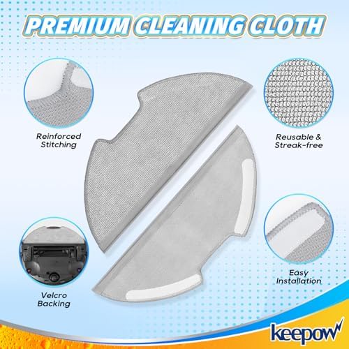 12PCS Reusable Vacuum Mop Pads for Eureka E10s E20 Plus
