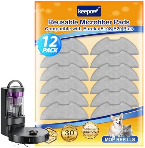 12PCS Reusable Vacuum Mop Pads for Eureka E10s E20 Plus
