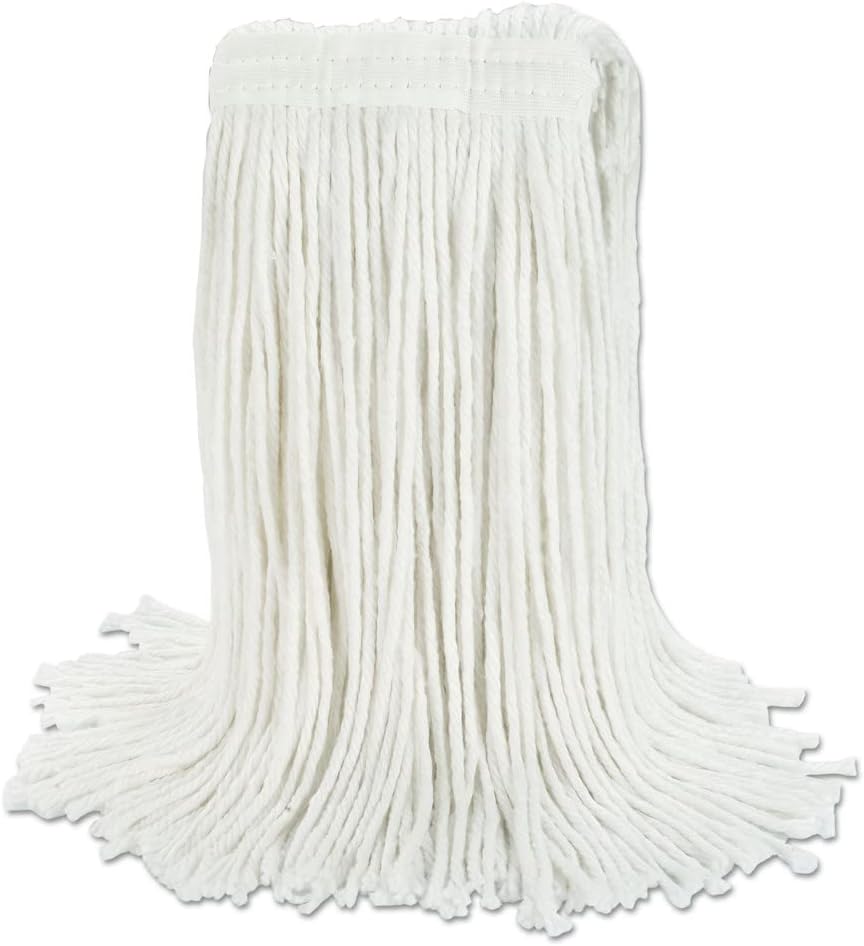 Boardwalk BWKRM03024S Banded Rayon Mop Head - White 24 oz