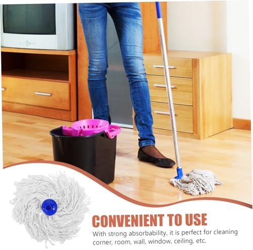 3Pcs Washable Mop Head Replacement Durable Yarn Mop Refill for Efficient Cleaning