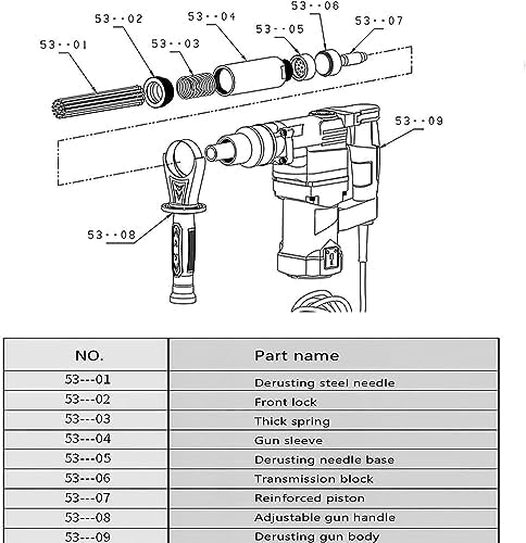 1100W Electric Needle Derusting Gun for Rust and Welding Slag Removal