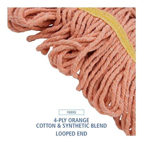 Boardwalk Super Loop Wet Mop Head - 5 Headband Orange 12Carton