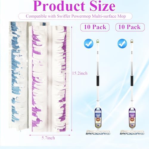 YAYODS 20 Pack Swiffer Power Mop Refills Replacement Heads