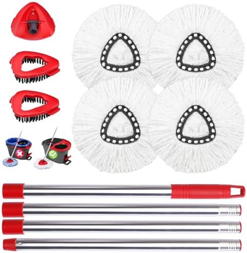 BOCA STORY 4Pcs Spin Mop Refill Combo for O-Ceda