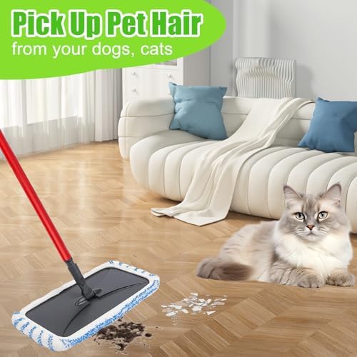 WVYNUYQP Reusable Cotton Microfiber Mop Paddles 4 Pack