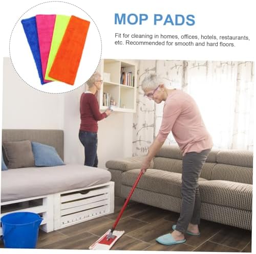 4PCS Coral Fleece Mop Pads Washable Replacement