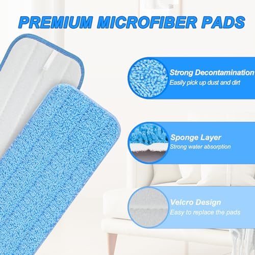 5 Pack Reusable Mop Pads for Swiffer PowerMop 15 Microfiber Refills 1