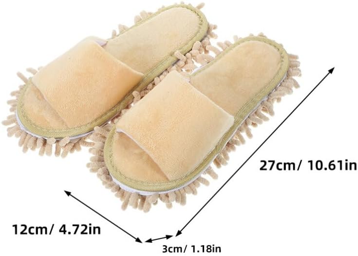 CALLARON 1 Pair Mopping Slippers with Chenille Lining