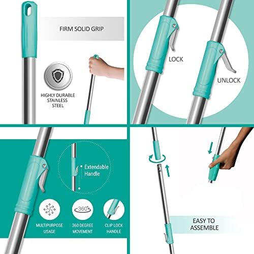 Spotzero by Milton Spin Mop Refill Set Aqua Green