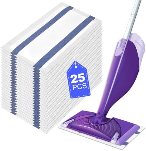 YagoDago 25 Count Swiffer Compatible Mop Pads