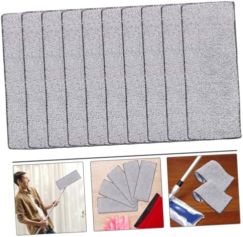 10pcs Reusable Microfiber Mop Pads for Home Cleaning