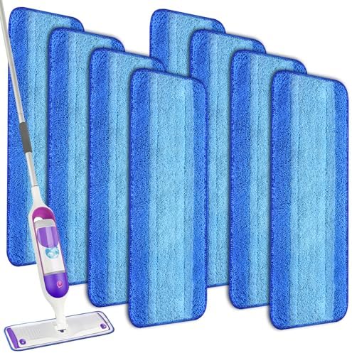 Gazeer 8-Pack Reusable Mop Pads for Swiffer PowerMop