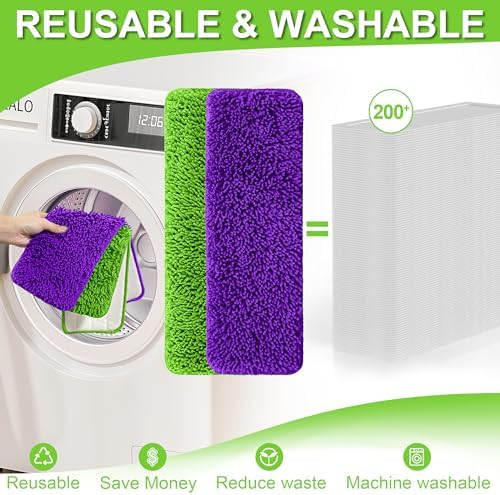 Aifacay Reusable Mop Pads for Swiffer PowerMop 6 Pack