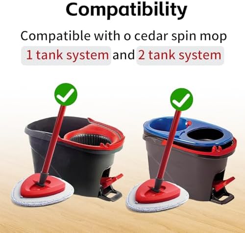 ANREKEYH 3PCS Microfiber Mop Replacement Heads for O Cedar Spin Mop
