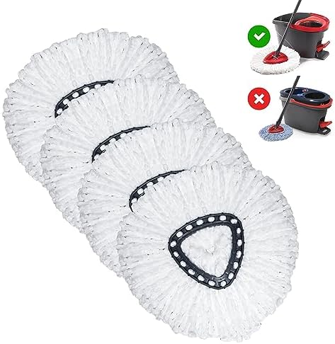 BRENSTEN Spin Mop Refill 4-Pack for O-Cedar Easy Wring 1