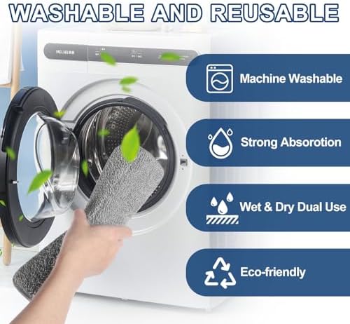 Yicotira Microfiber Steam Mop Pads - 4 Pack Reusable Replacement for Seyola FEPPO