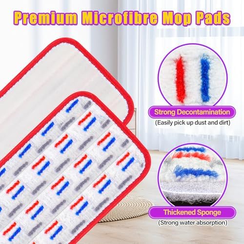 FORSPEEDER 8 Pack Reusable Mop Pads for Swiffer PowerMop 15 Mop Refills