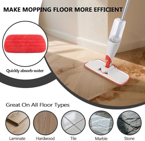SunDiss 2 Pack Microfiber Mop Replacement Heads