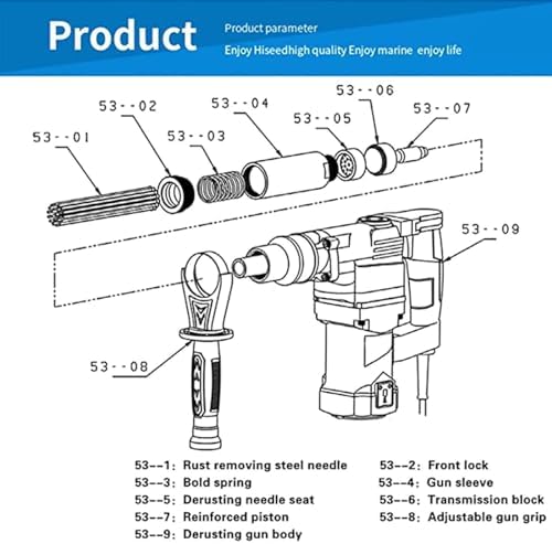 1400W Electric Needle Scaler for Rust and Paint Removal