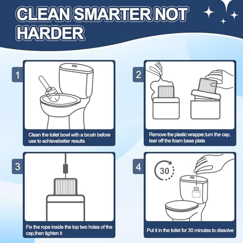 Msvvko Toilet Bowl Cleaner Tablets 3 Packs Septic Safe