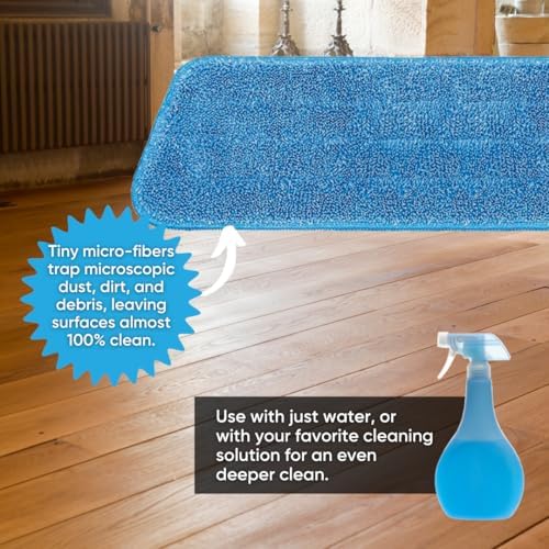3Pack Microfiber Mop Replacement Heads for Deep Cleaning