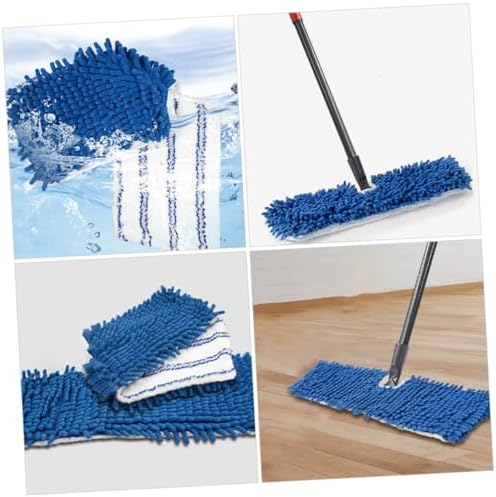 2pcs Chenille Mop Pads Refill Ultra-Fine Microfiber Replacement Heads