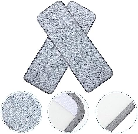CALLARON 2pcs Microfiber Mop Pads for Hardwood Tile Marble