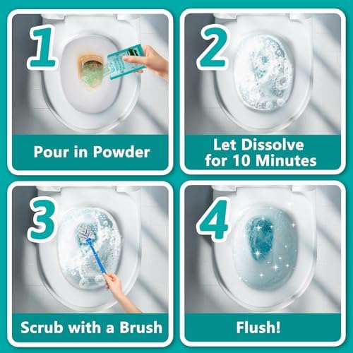 Krris Foaming Toilet Cleaner Powder 4 Packs 3 oz