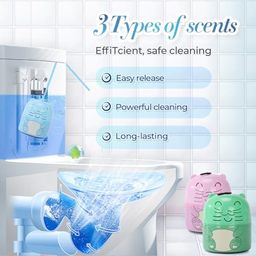 HOAIME Toilet Cleaner Deodorizer 3 Pcs Magic Bottle