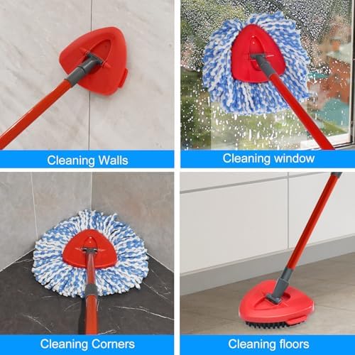 2 Microfiber Mop Heads 2 Scrub Brush Refills for O-Cedar EasyWring