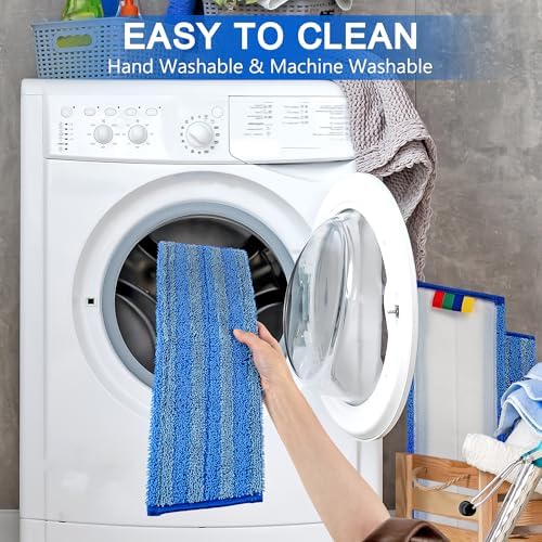 iDeaology 18in Microfiber Mop Pad Replacement - 15 Pack Heavy Duty Reusable