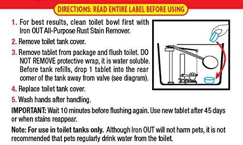 IRON OUT Automatic Toilet Bowl Cleaner for Rust and Hard Water Stains