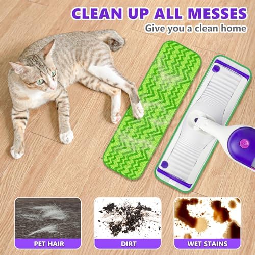 ENSPOWAY Reusable Mop Pads - 6 Pack for Swiffer PowerMop 13 14 15