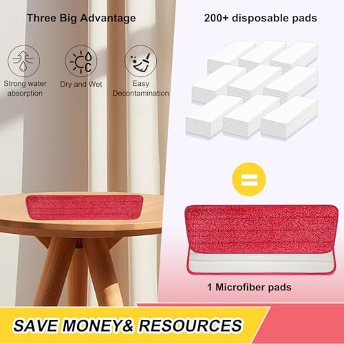 165 Inch H-Gamely Microfiber Mop Pads Set of 5