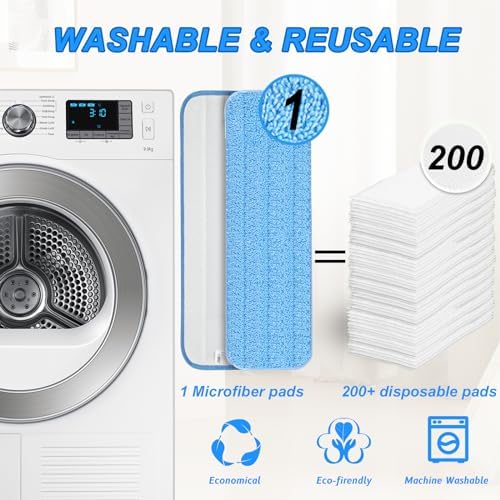 5 Pack Reusable Mop Pads for Swiffer PowerMop 15 Microfiber Refills 1