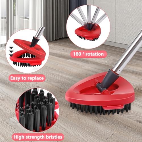 BOCA STORY Chenille Mop Head Replacements 4Pcs 2 Brush Heads 2 Base Set