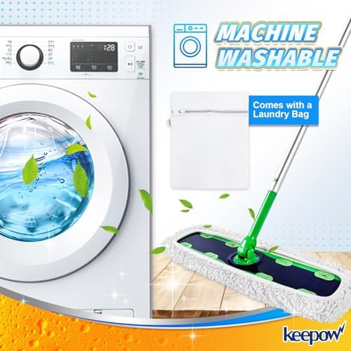 KEEPOW Reusable XL Mop Pads 4 Pack for Swiffer Sweeper XL