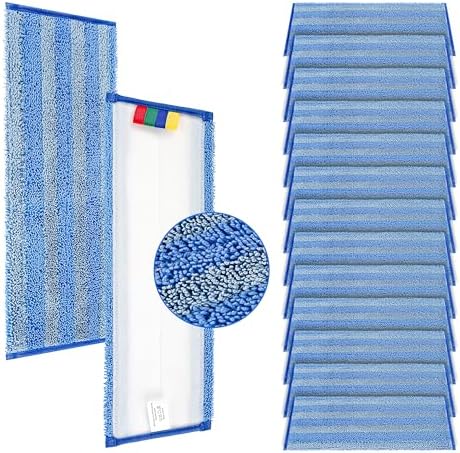 iDeaology 18in Microfiber Mop Pad Replacement - 15 Pack Heavy Duty Reusable