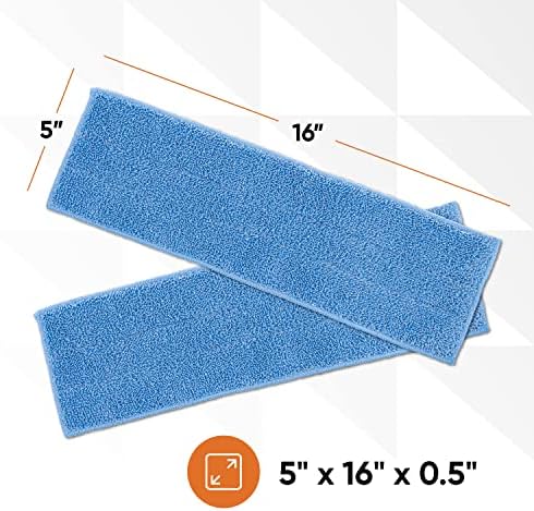 Superio Microfiber Mop Refill 16 Inch Blue 12 Pack Replacement Head