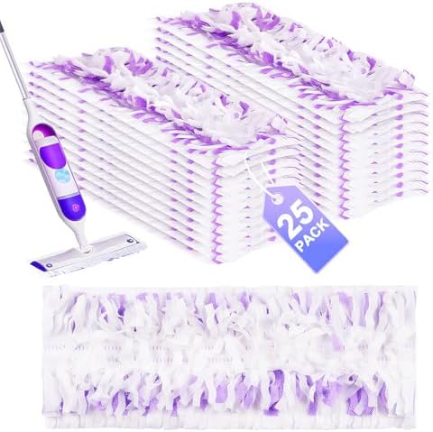 Kamitaly 25 Count Swiffer Power Mop Refills 14-Layer Multi-Surface Replacement Pads