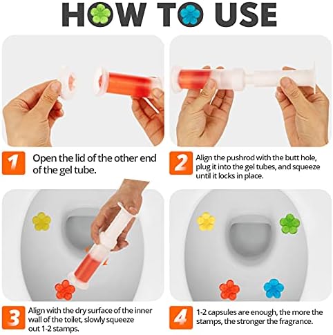 SINOKF Toilet Gel Stamp 4Pcs Set 36 Count