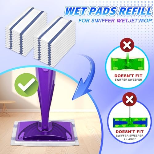 YagoDago 25 Count Swiffer Compatible Mop Pads