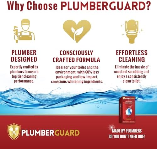 PLUMBERGUARD Toilet Tablets 4 Pack Whitening Stain Removing