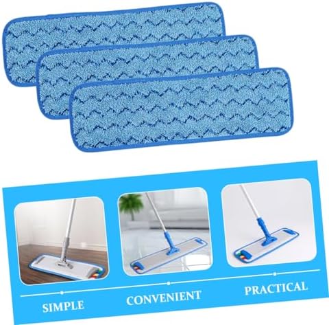 3pcs Microfiber Mop Pads for Wet Dry Cleaning Hardwood Floor