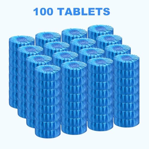CHMI 100 Pack Toilet Bowl Cleaner Tablets - Blue