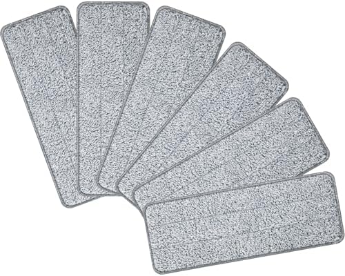 Aifacay 13 Inch Reusable Microfiber Mop Pad Refills - 6 Pack