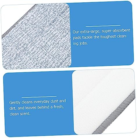2 Pack Minkissy Mop Pads Reusable Floor Cleaning Mop Heads