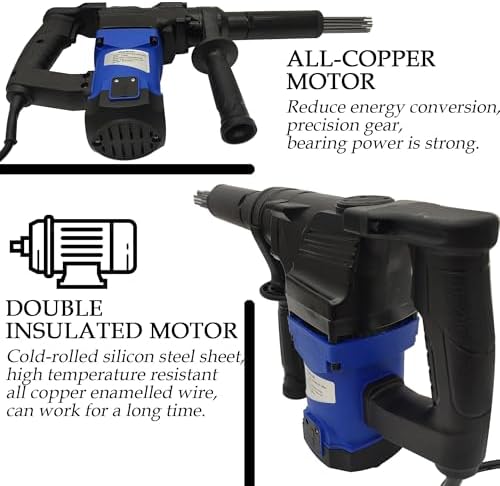 ZHIBIMOI 1100W Electric Needle Rust Remover with 4500BPM 1