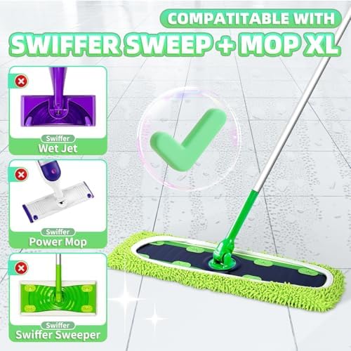 4 Pack Reusable X-Large Mop Pads for Swiffer Sweeper XL