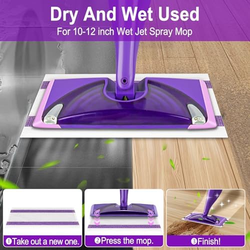 Kusroie 20 Count Wet Jet Mop Pads Refill